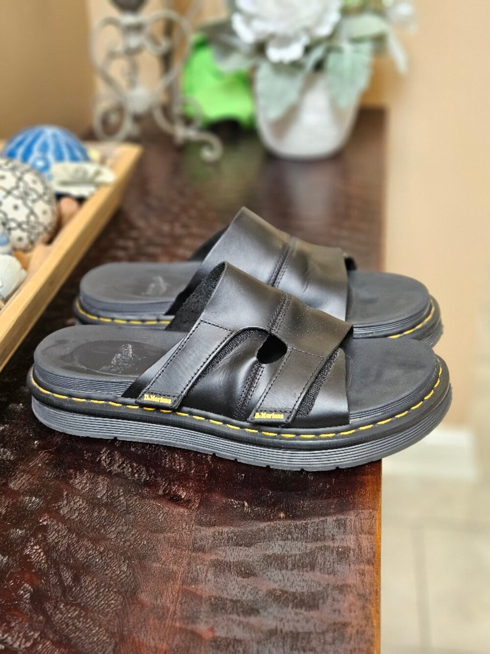 Dr. Martens Men's Daxton Slip On Sandals, Black, Sz 13